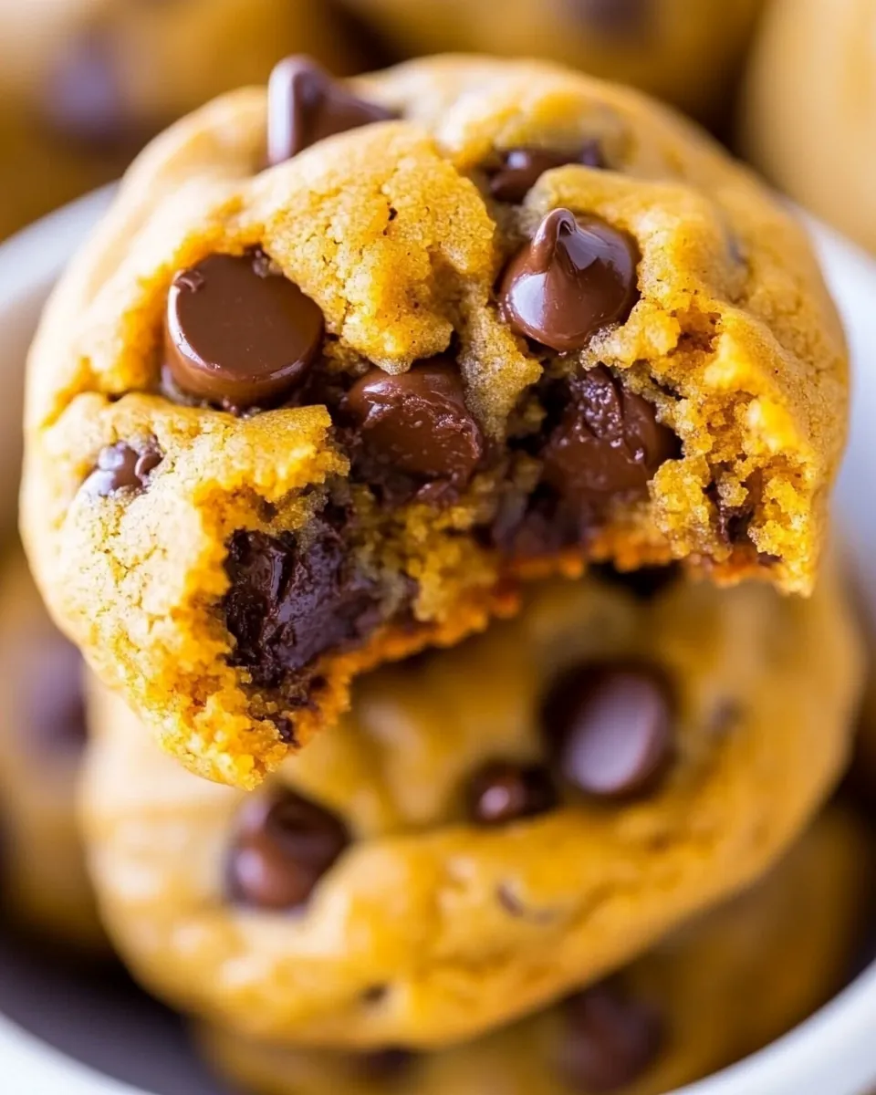 Soft and Chewy Pumpkin Chocolate Chip Cookies