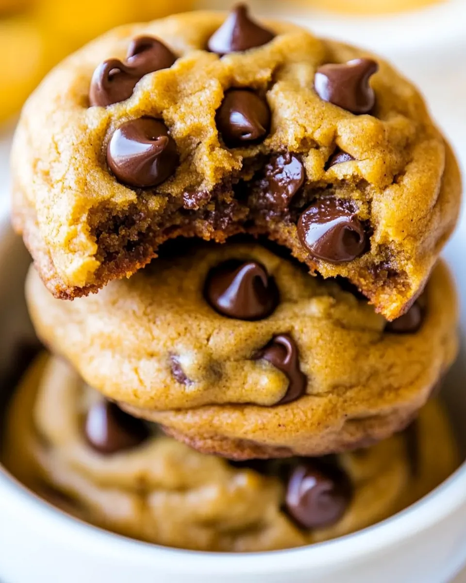 Soft and Chewy Pumpkin Chocolate Chip Cookies