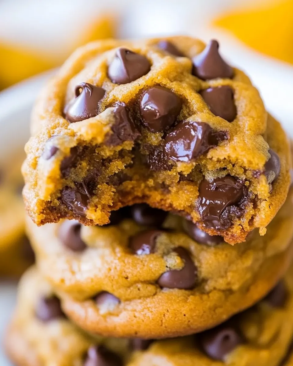 Soft and Chewy Pumpkin Chocolate Chip Cookies