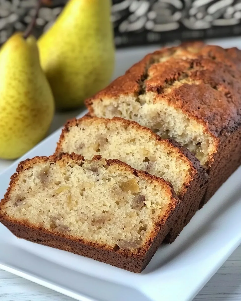 Sour Cream Pear Bread