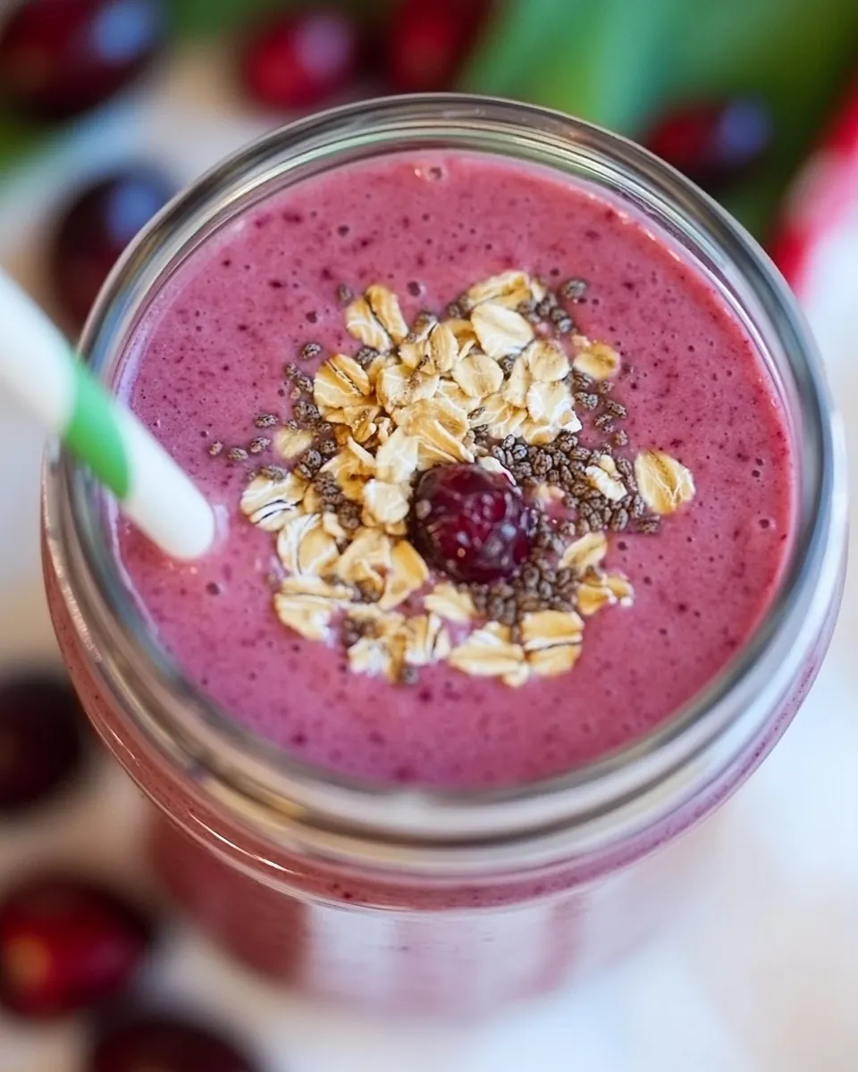 Spiced Cranberry Oat Smoothie