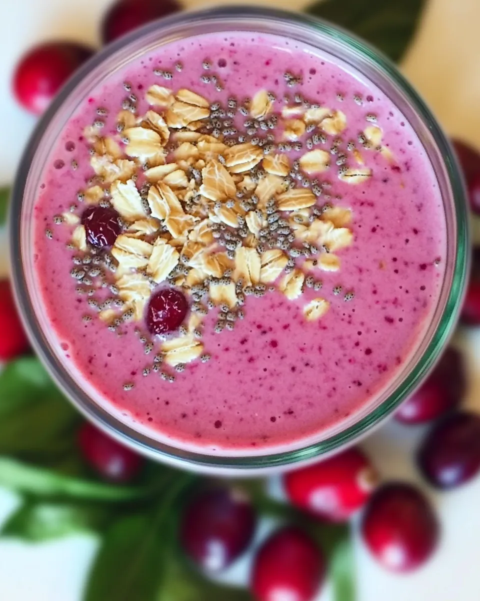 Spiced Cranberry Oat Smoothie