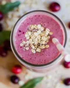 Spiced Cranberry Oat Smoothie