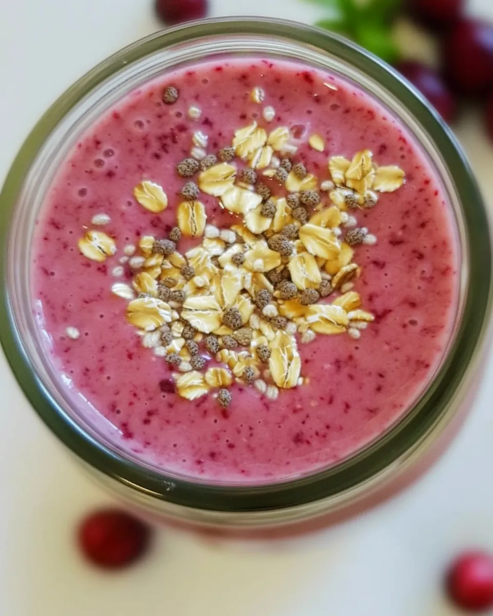 Spiced Cranberry Oat Smoothie