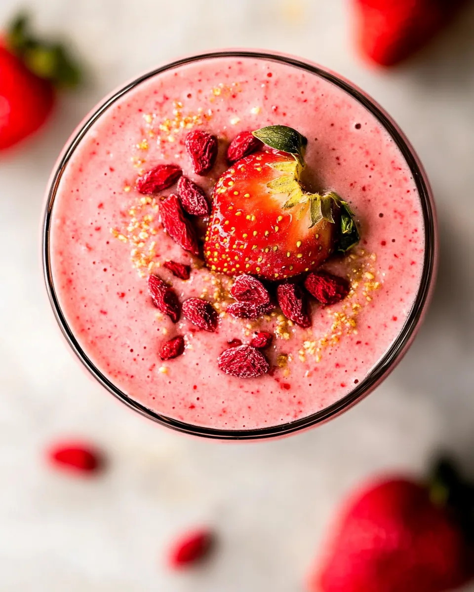 Spiced Strawberry Goji Berry Smoothie
