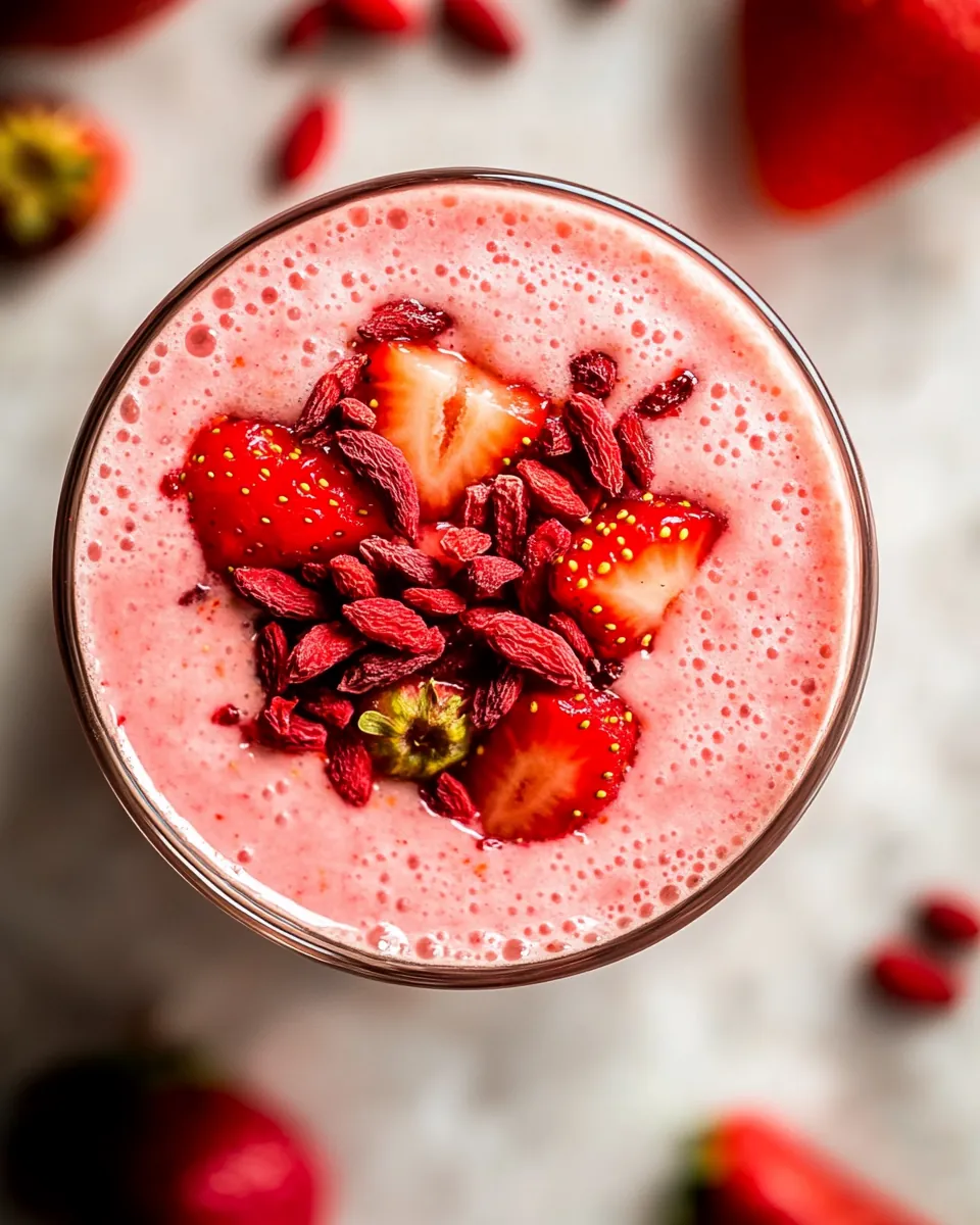 Spiced Strawberry Goji Berry Smoothie