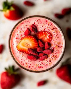 Spiced Strawberry Goji Berry Smoothie