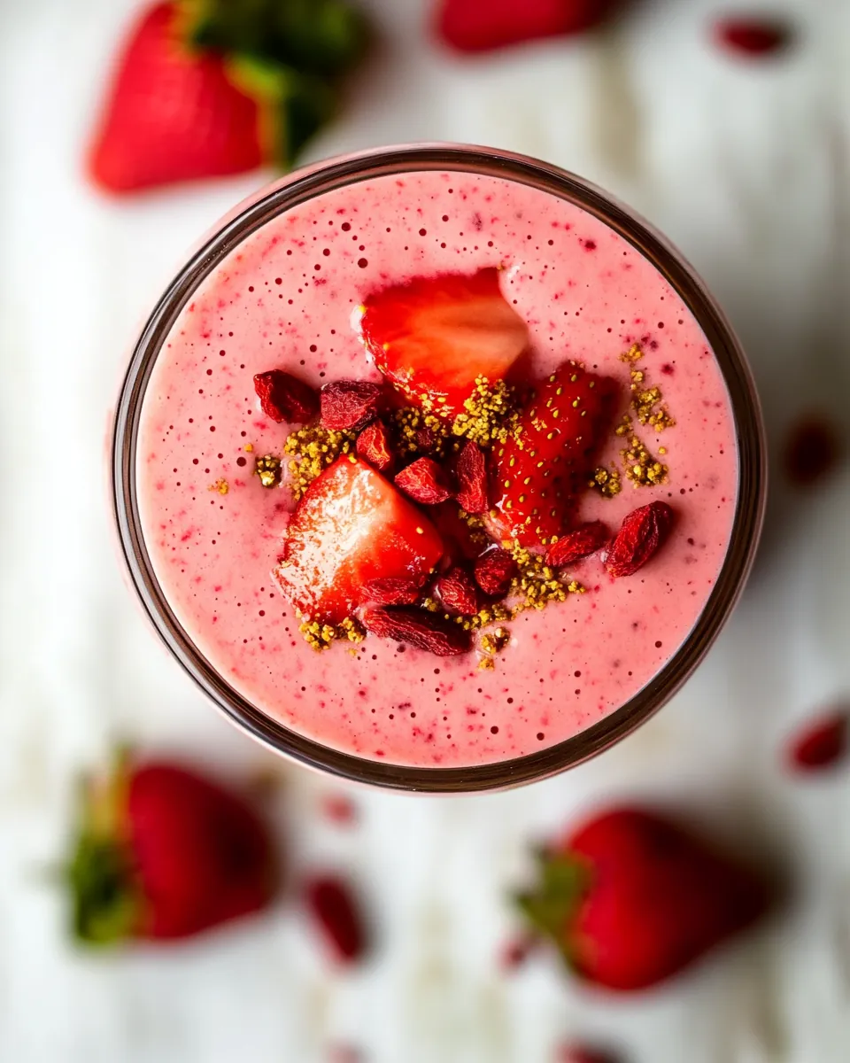 Spiced Strawberry Goji Berry Smoothie