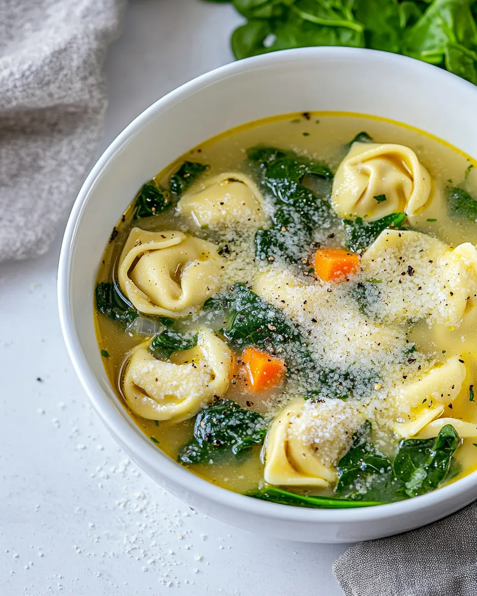 Spinach Tortellini Soup