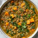 Spinach Lentil Sweet Potato Stew