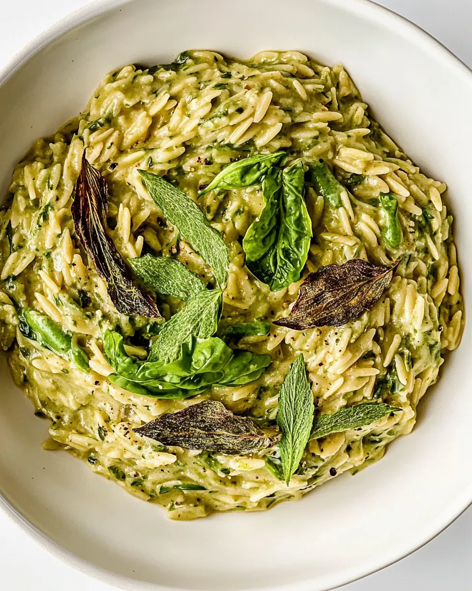 Spring Green Orzo Risotto