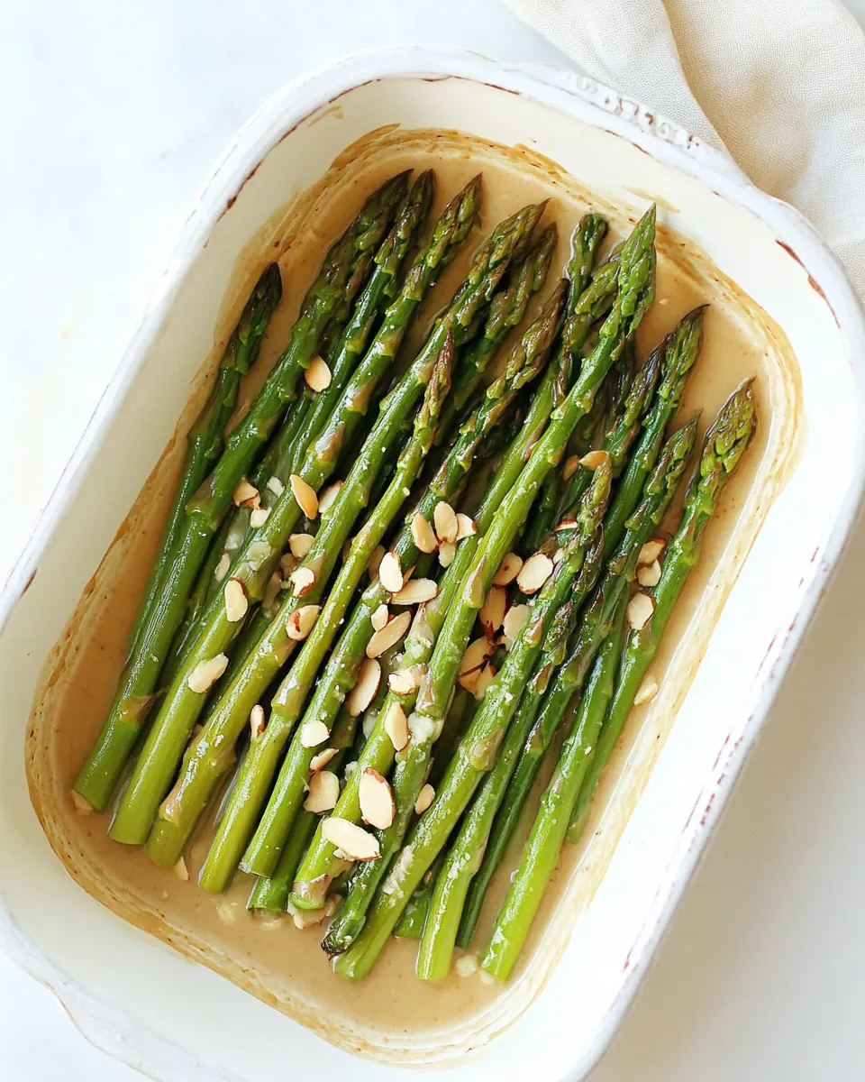 Steamed Asparagus with Almond Butter