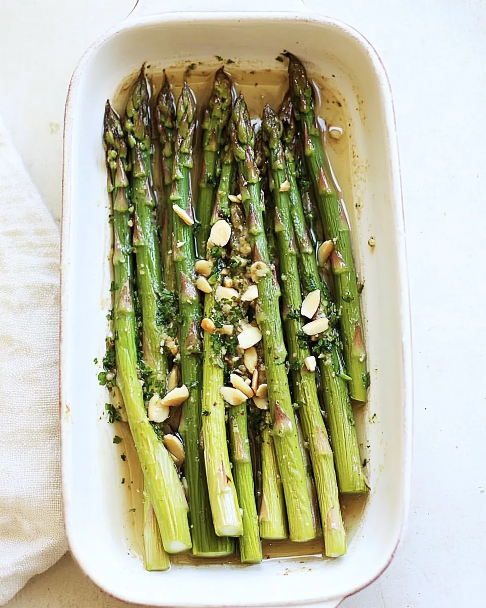 Steamed Asparagus with Almond Butter