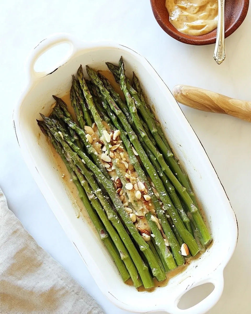 Steamed Asparagus with Almond Butter