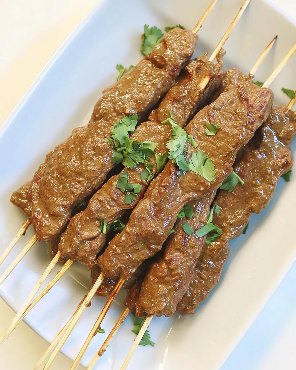 Ginger Garlic Steak Satay