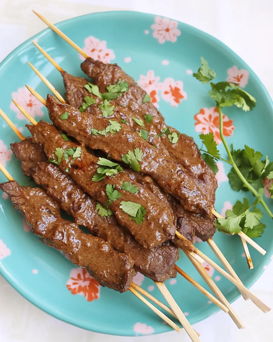 Ginger Garlic Steak Satay
