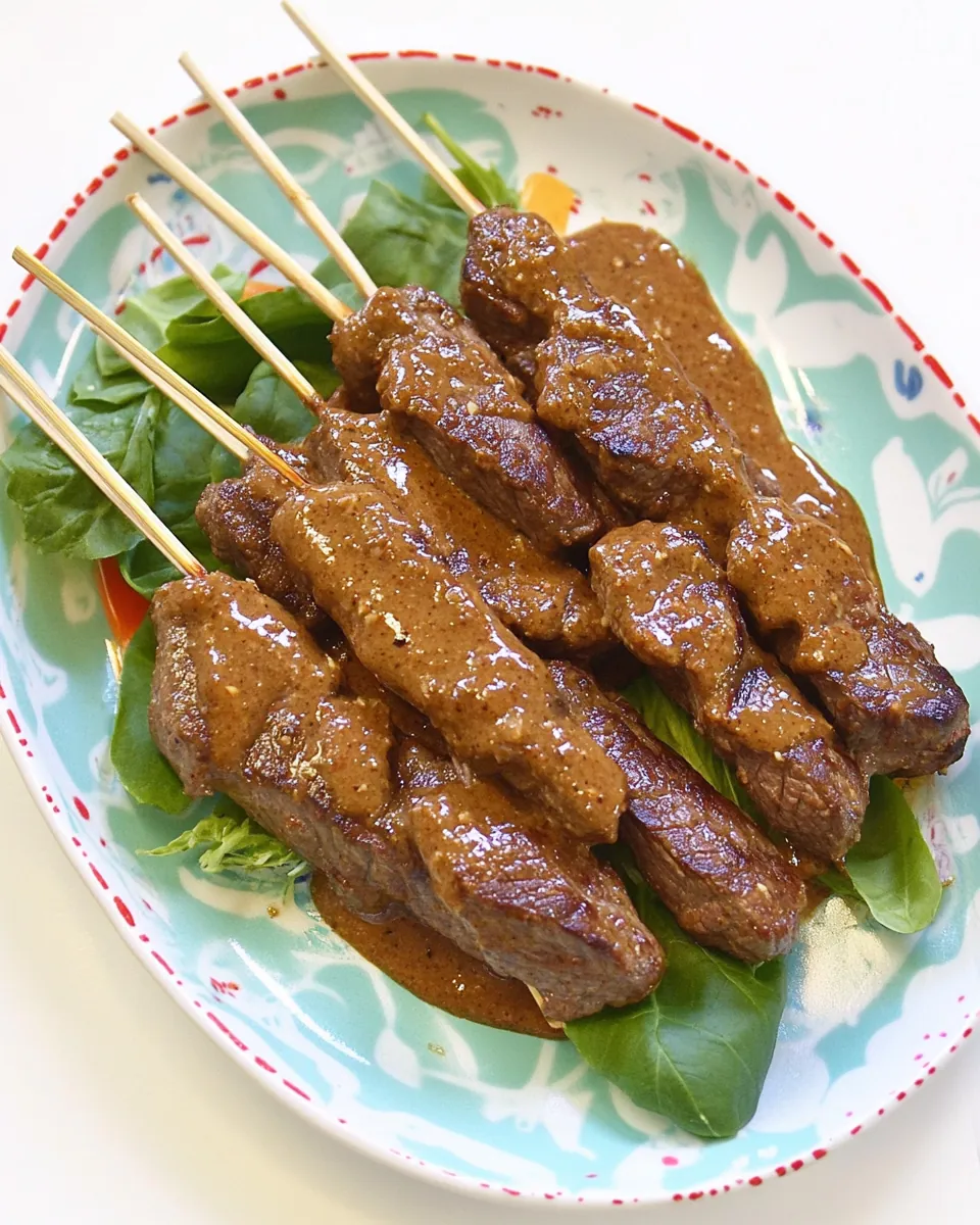 Ginger Garlic Steak Satay
