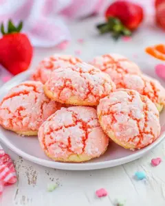 Strawberry Cake Mix Cookies