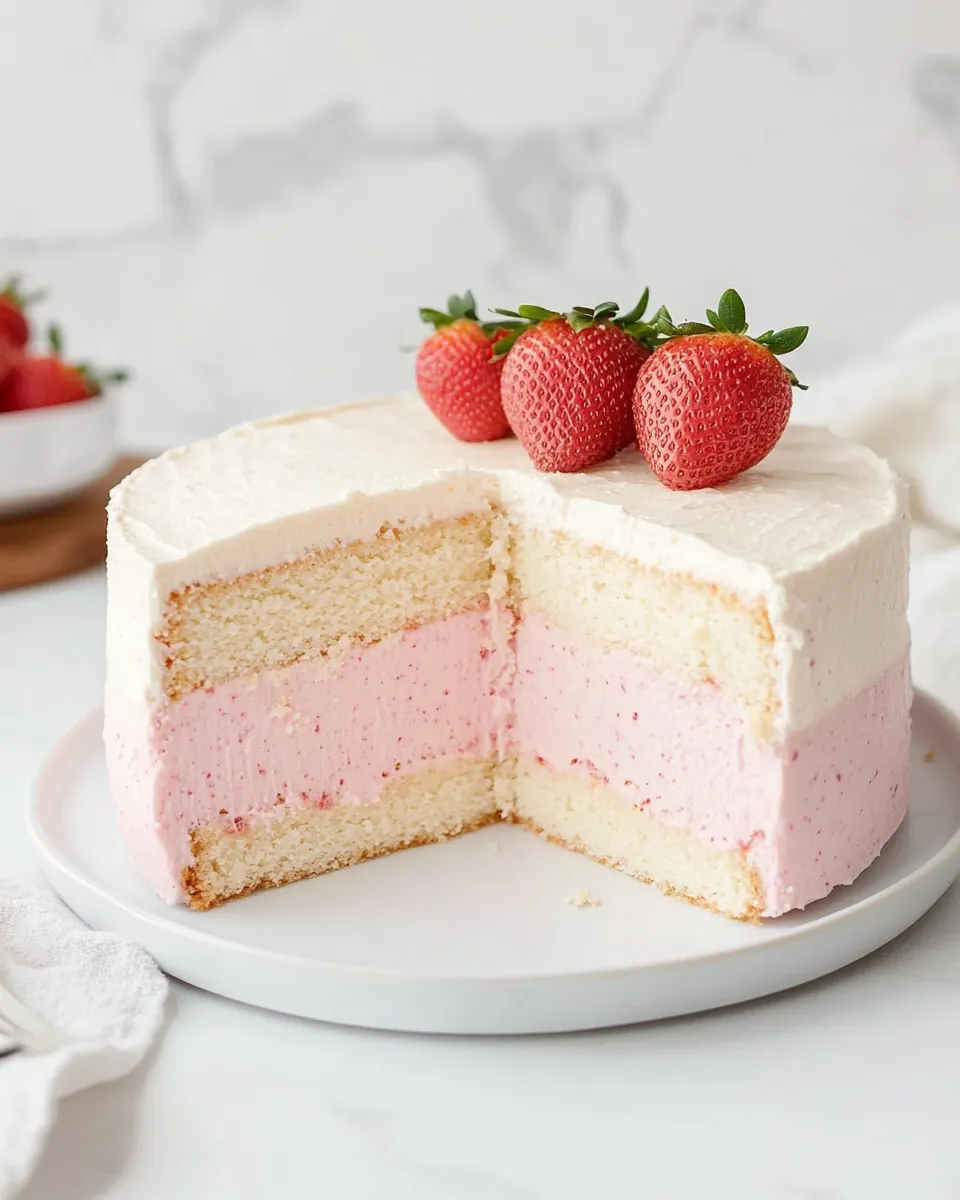 Strawberry Cheesecake Cake
