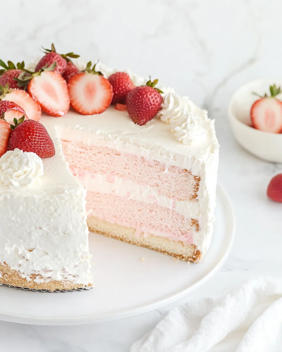 Strawberry Cheesecake Cake