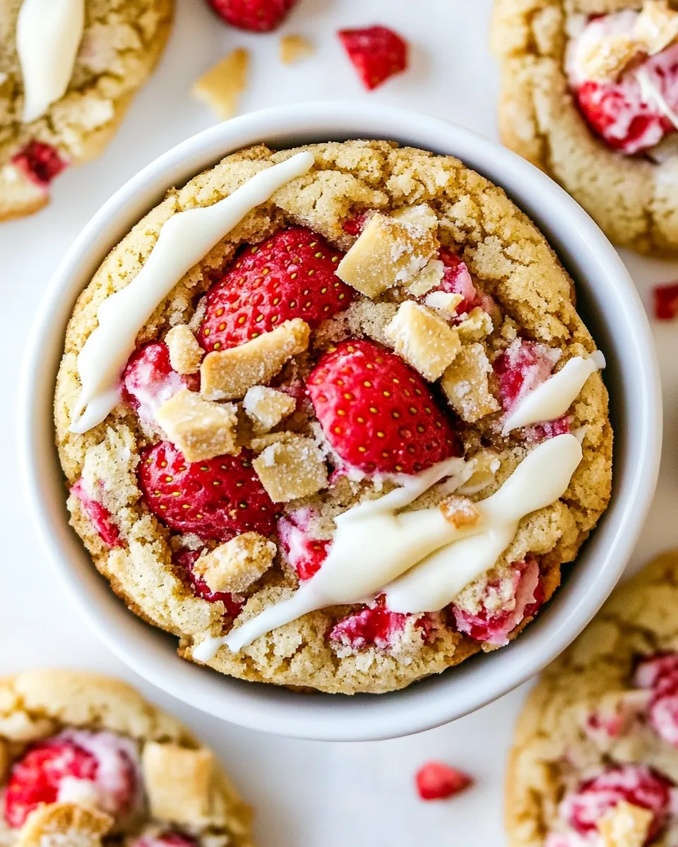 Strawberry Cheesecake Cookies
