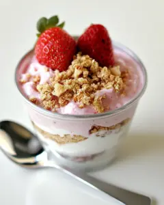 Strawberry Cheesecake Lunchbox Parfait