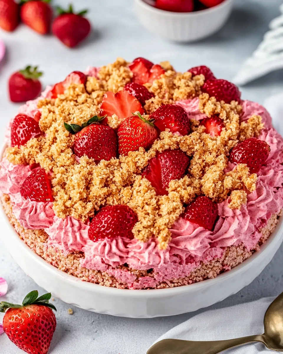 Strawberry Crunch Cake