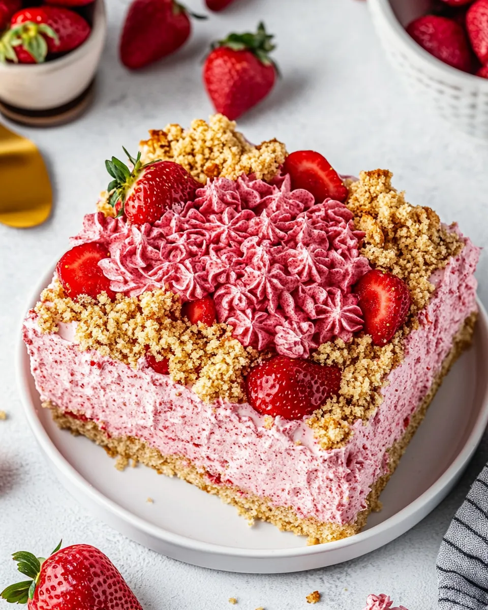 Strawberry Crunch Cake