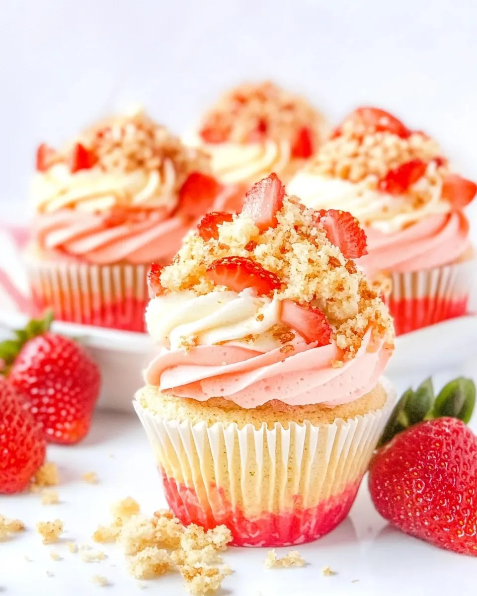 Strawberry Crunch Cupcakes