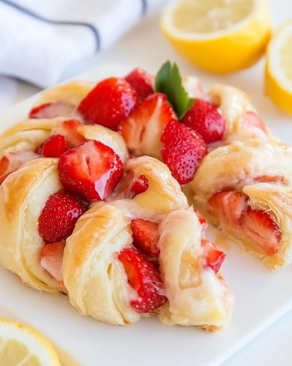 Strawberry Lemon Crescent Ring