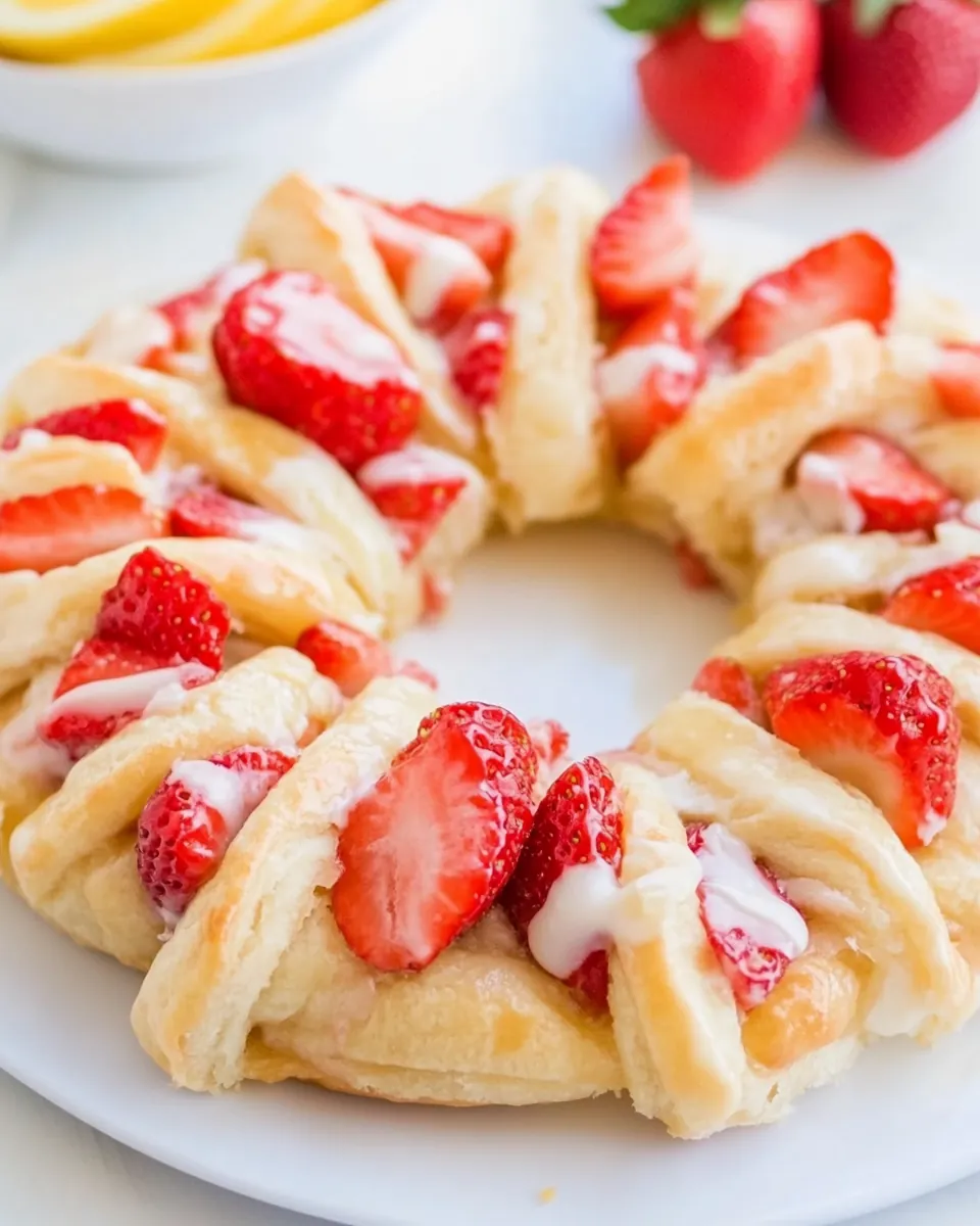 Strawberry Lemon Crescent Ring