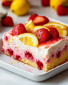 Strawberry Lemonade Poke Cake