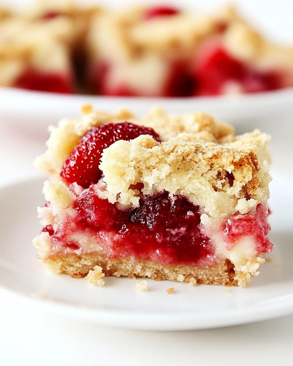 Strawberry Pie Sour Cream Crumb Bars