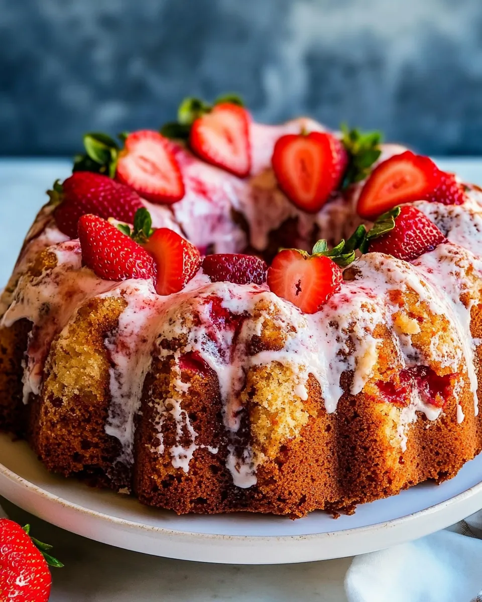 Strawberry Pound Cake