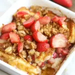 Strawberry Rhubarb Baked French Toast