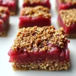 Strawberry Rhubarb Buckwheat Bars
