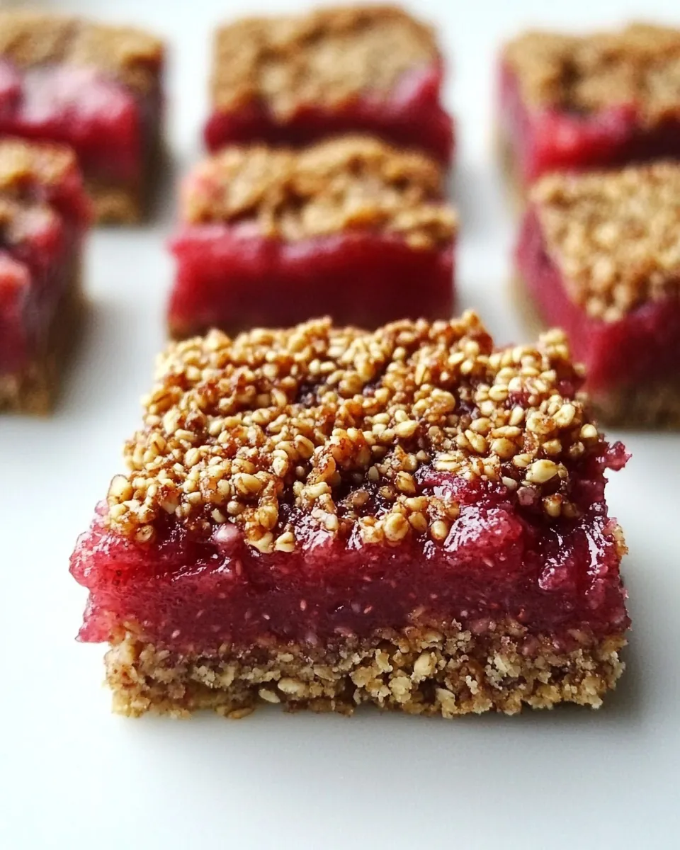 Strawberry Rhubarb Buckwheat Bars