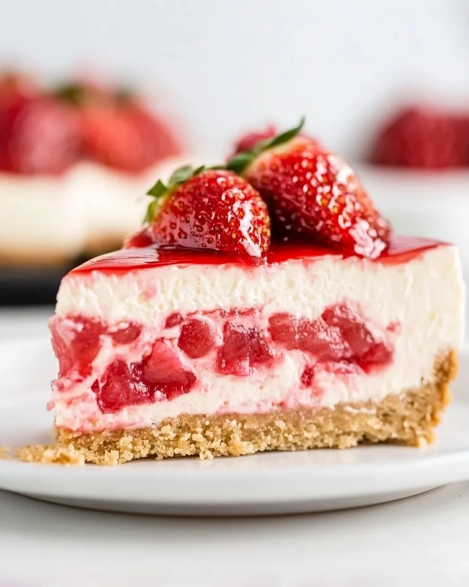 Strawberry Rhubarb Cheesecake