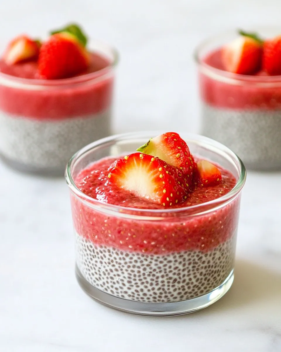 Strawberry Rhubarb Chia Cups