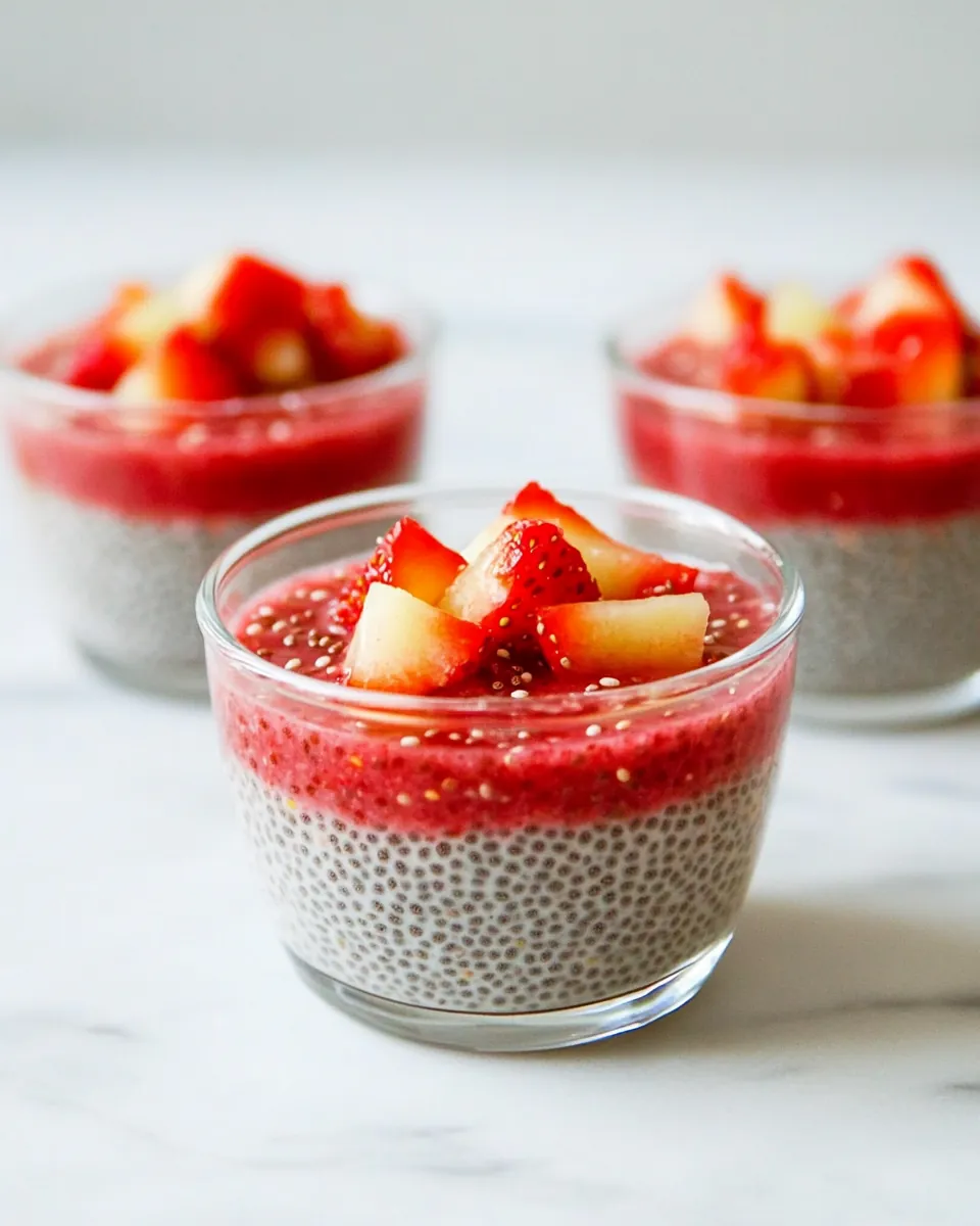 Strawberry Rhubarb Chia Cups