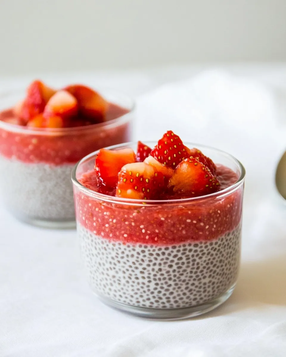 Strawberry Rhubarb Chia Cups