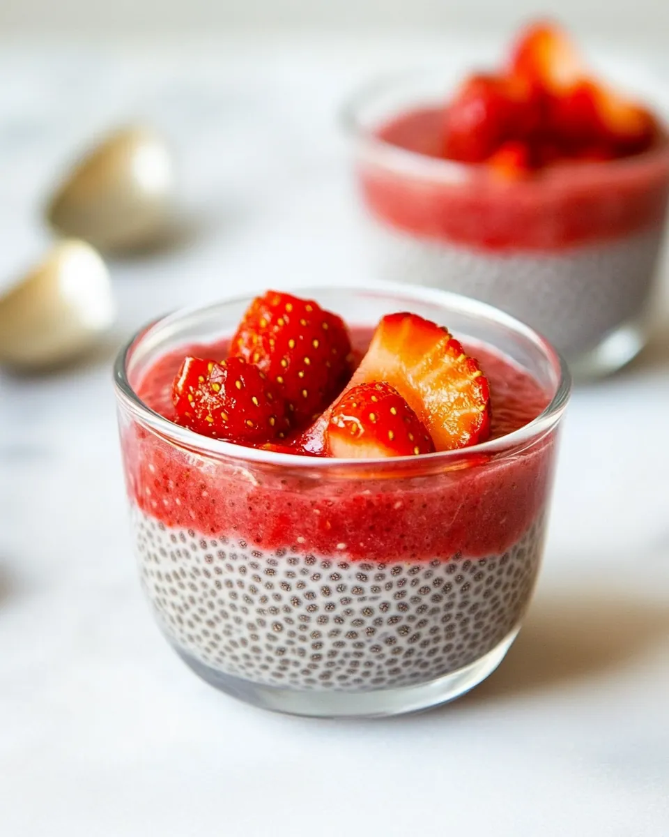 Strawberry Rhubarb Chia Cups