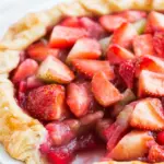 Super Easy Strawberry Rhubarb Galette