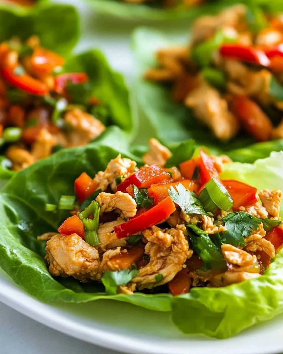 Thai Chicken Lettuce Wraps