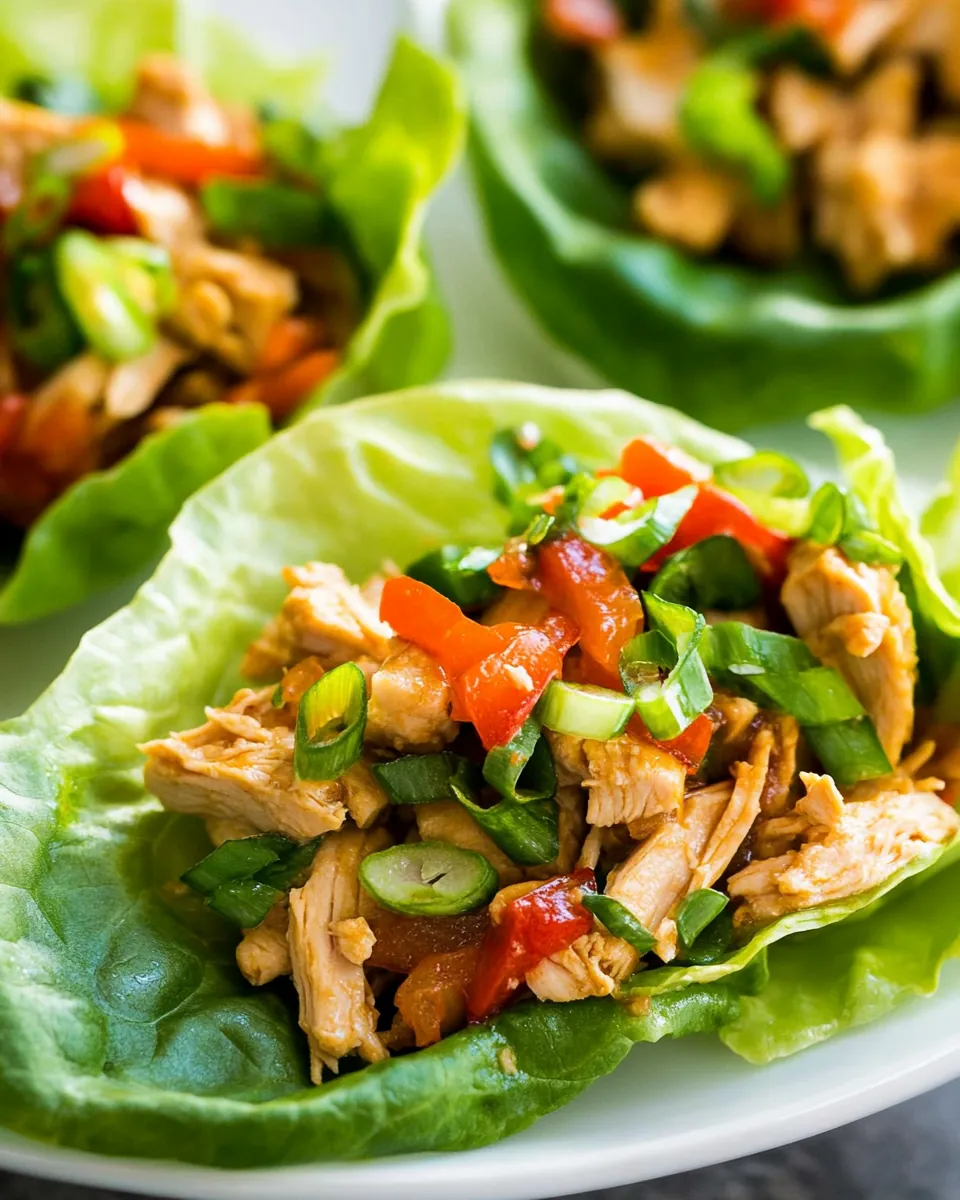 Thai Chicken Lettuce Wraps