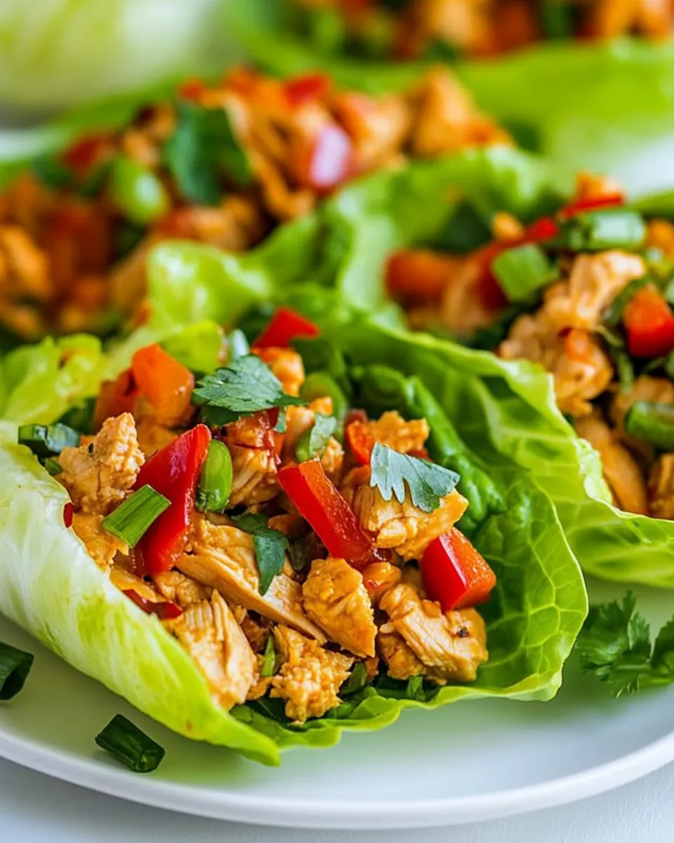Thai Chicken Lettuce Wraps