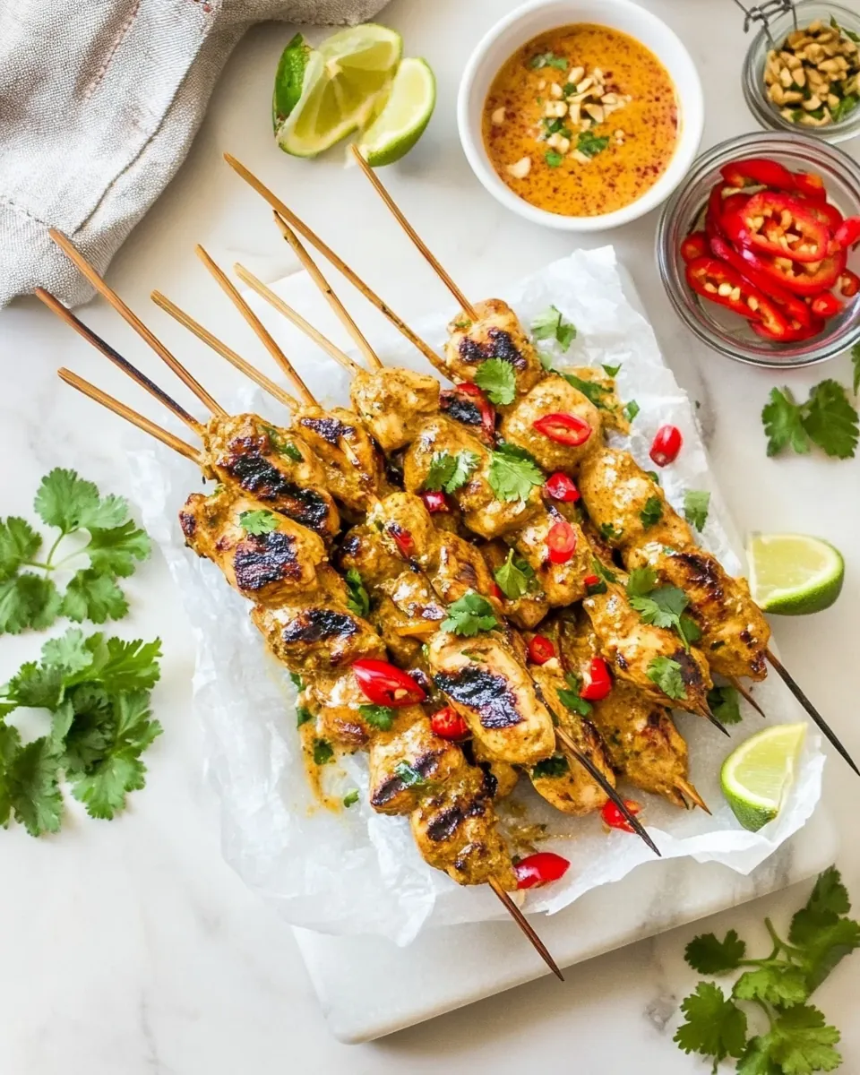 Thai Pumpkin Chicken Satay