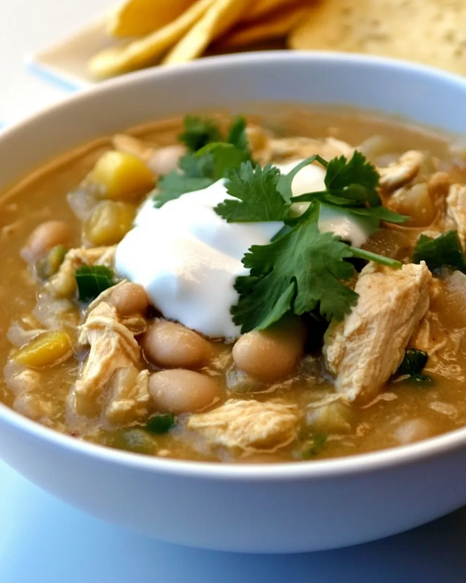Slow Cooker White Bean Chicken Chili