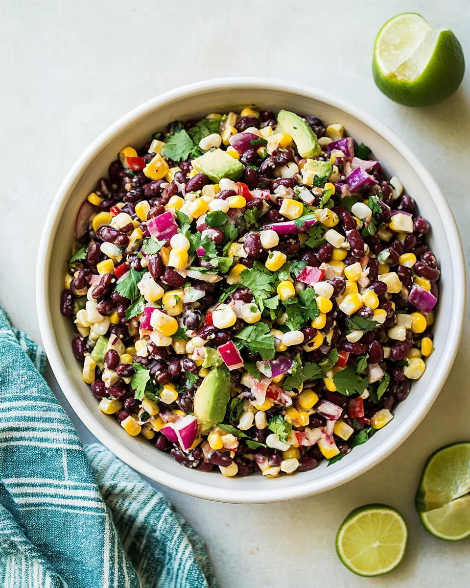 Three Bean Mexican Corn Black Bean Salad