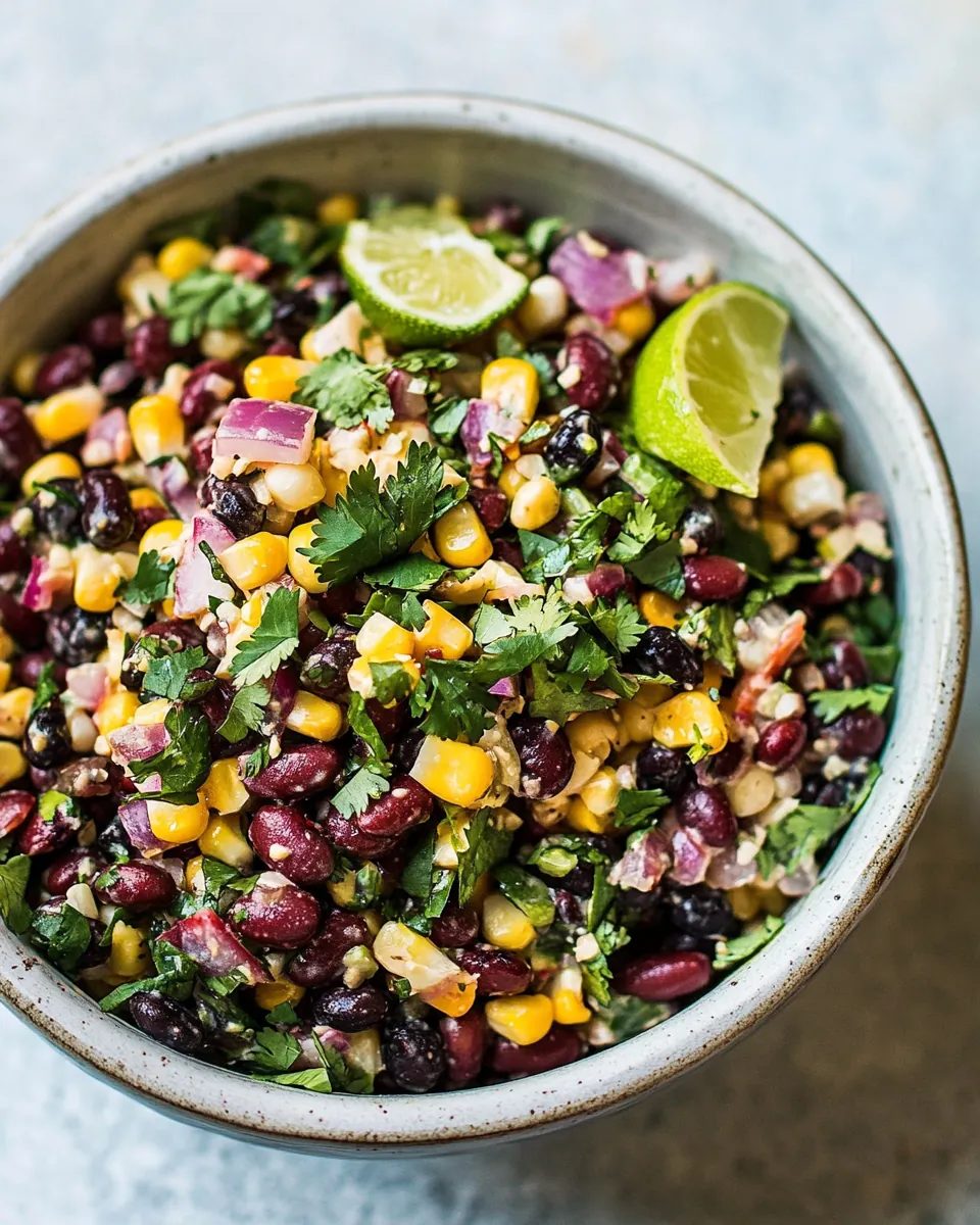 Three Bean Mexican Corn Black Bean Salad